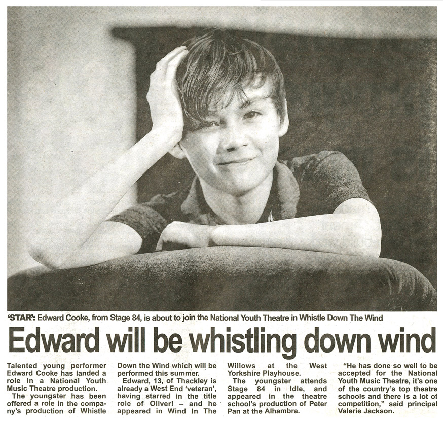 Stage 84 pupil cast in Whistle Down the Wind
